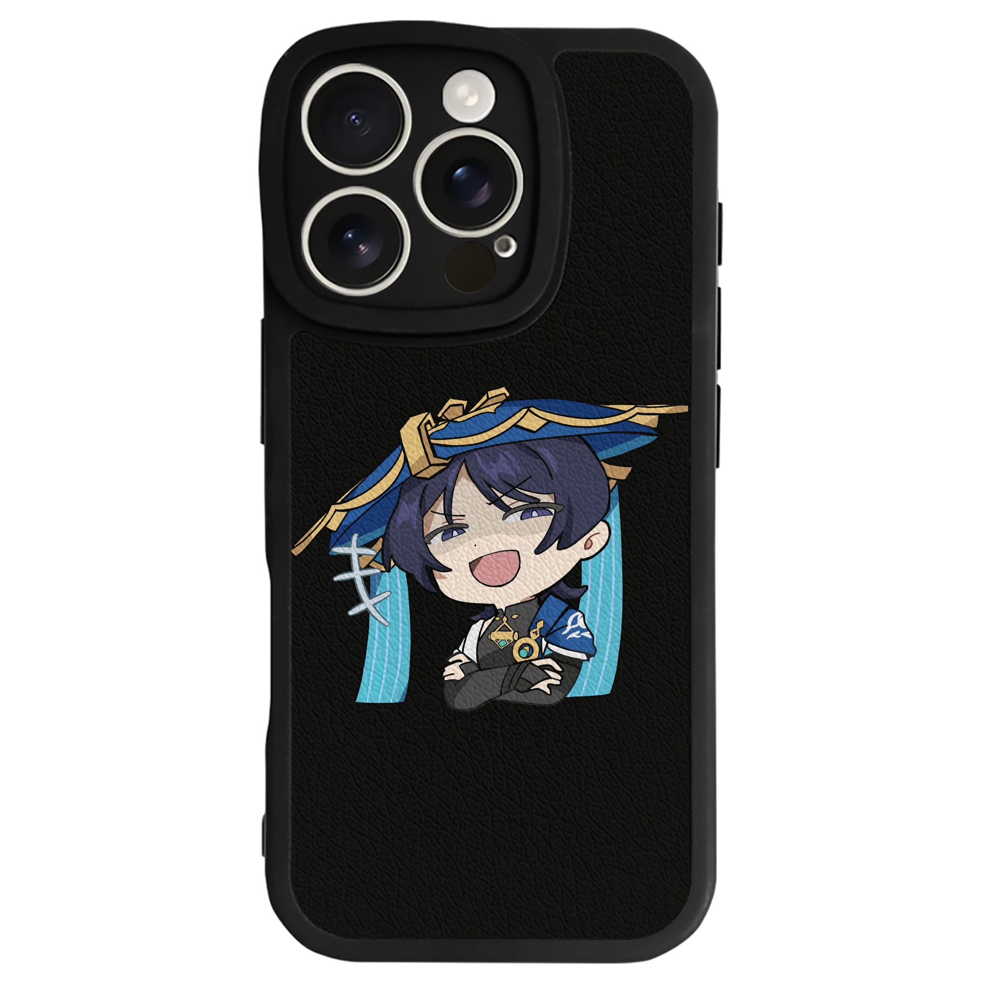 げんし神 さんペい genshin Sanpei 【iPhone 16シリーズ対応】シリコンスマホケース（レザー調） 材質：シリコン